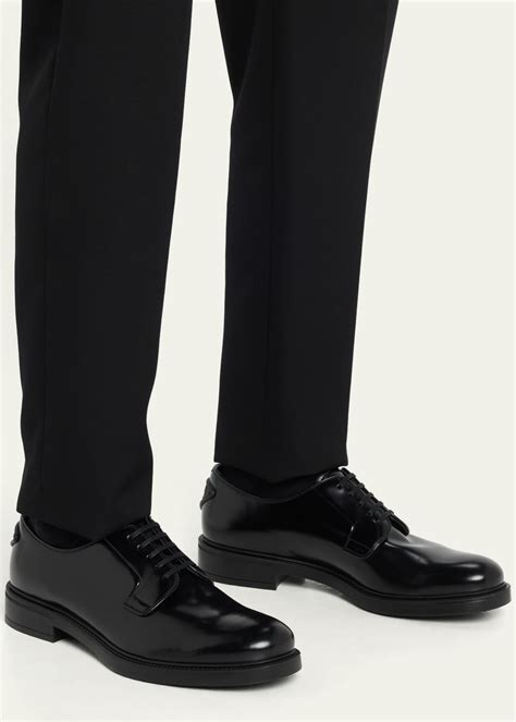 prada derby uomo|Prada Men's Brushed Leather Derby Shoes .